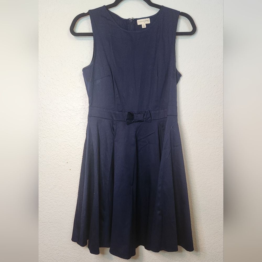 Maison Blues Navy Blue Midi Dress, Size 4